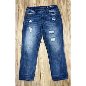 Miss Me Ripped Patched Boyfriend Capris 27